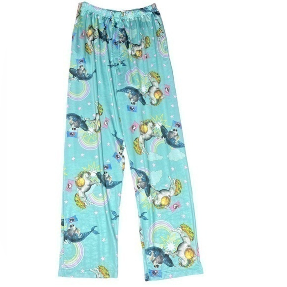 Briefly Stated Mens pug unicorn pajama pants M